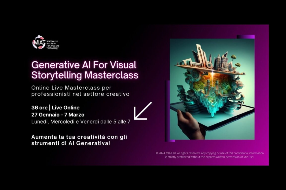 immagine articolo MIAT Generative AI For Visual Storytelling Masterclass